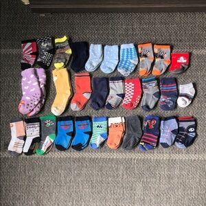 30 pair Assorted Kids Multi-Color Crew Socks - 2/3 year Pack